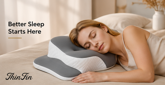 Ergonomic Cooling Memory Foam Pillow for Neck Support