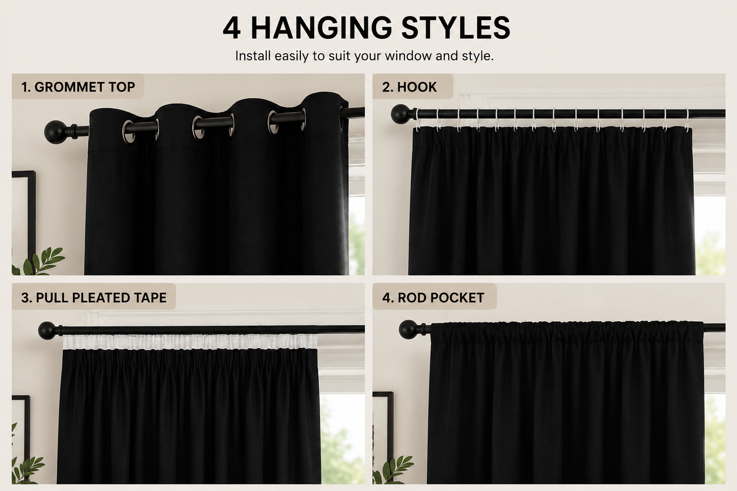 Premium Light Blocking Curtains