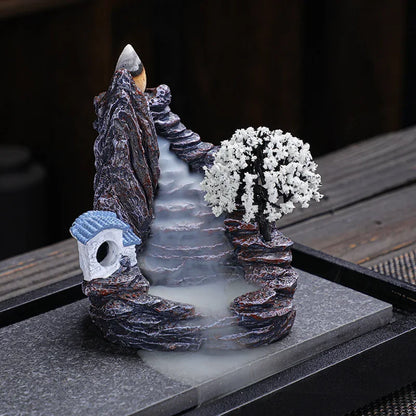 Backflow Incense Burner Waterfall – Ceramic Aromatherapy Holder with Cascading Smoke Effect