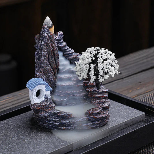 Backflow Incense Burner Waterfall – Ceramic Aromatherapy Holder with Cascading Smoke Effect