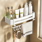 Bathroom Corner Storage Shelf – Wall Mounted Organizer Rack (White)