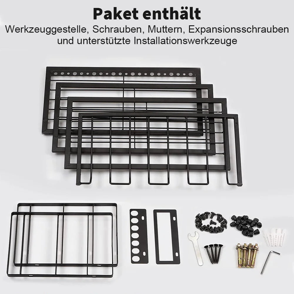 Wall Mounted Power Tool Rack – Electric Drill & Workshop Storage Organizer
