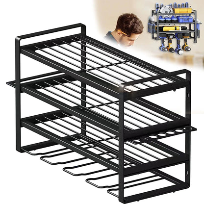 Wall Mounted Power Tool Rack – Electric Drill & Workshop Storage Organizer