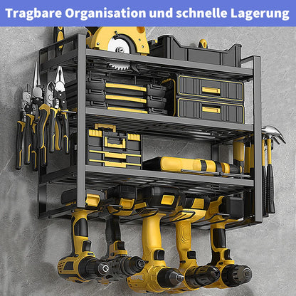 Wall Mounted Power Tool Rack – Electric Drill & Workshop Storage Organizer