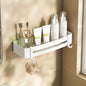 Bathroom Corner Storage Shelf – Wall Mounted Organizer Rack (White)