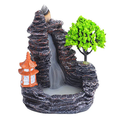 Backflow Incense Burner Waterfall – Ceramic Aromatherapy Holder with Cascading Smoke Effect